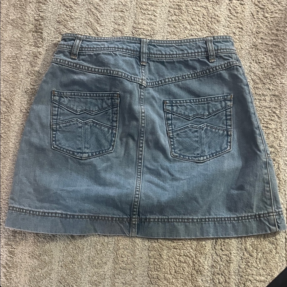 Free People Blue Denim Festival Y2K 90s Mini Skirt 29 - Picture 6 of 8